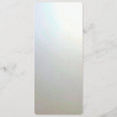 Modern White Flowers Pearls Menu Menükarte (Rückseite)