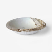 Modern White Flowers Pearls Pappteller (Gewinkelt)