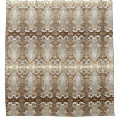 Modern White Flowers Pearls Shower Curtain Duschvorhang (Vorderseite)