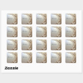 Modern White Flowers Pearls Sticker (Blatt)