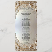 Modern White Flowers Pearls Wedding Program Programm (Rückseite)