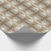 Modern White Flowers Pearls Wrapping Paper Geschenkpapier (Ecke)