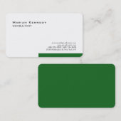 Modern White Foods Green Einfach Schlicht Minimali Visitenkarte (Vorne/Hinten)