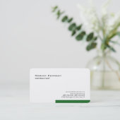 Modern White Foods Green Einfach Schlicht Minimali Visitenkarte (Stehend Vorderseite)