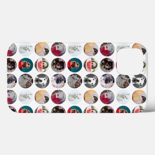 Modern White Foto Circle Pattern Case-Mate iPhone Hülle (Rückseite (Horizontal))