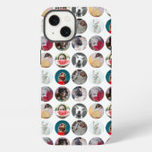 Modern White Foto Circle Pattern iPhone Hülle (Rückseite)