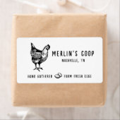 Modern White Fresh Egi Vintag - Eierkarton-Etikett (Insitu)