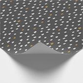 Modern White Gold Gray Simple Trees Pink Weihnacht Geschenkpapier (Ecke)