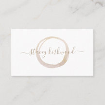 Modern White Gold Imitats Glitzer Circle Logo