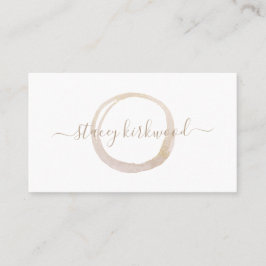 Modern White Gold Imitats Glitzer Circle Logo Visitenkarte
