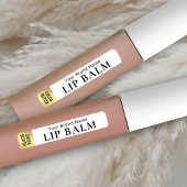 Modern White & Gold Lipstick Lipstick mit Balm Was Etiketten