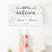 Modern White Gold Muslim Islamisches Party Banner (Insitu)