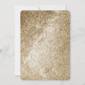Modern White & Gold Rounded Glam Wedding Einladung (Rückseite)