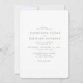 Modern White & Gold Rounded Glam Wedding Einladung (Vorderseite)