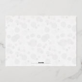 Modern White Gold Script Bokeh Frohe Weihnachten Folieneinladung (Rückseite)