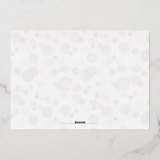 Modern White Gold Script Bokeh Frohe Weihnachten Folieneinladung (Rückseite)