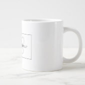 Modern White Gray & Black | Cooler Name und Monogr Jumbo-Tasse (Rechts)