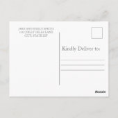 Modern White Gray Foto Merry Little Christmas Postkarte (Rückseite)