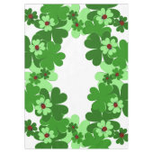 Modern White, Green, Red Ladybug Insect & Clover Tischdecke (Vorderseite)