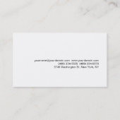 Modern White Green Simple Consultant Business Card Visitenkarte (Rückseite)