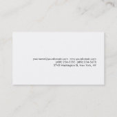 Modern White Green Simple Consultant Business Card Visitenkarte (Rückseite)