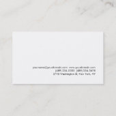 Modern White Green Simple Consultant Business Card Visitenkarte (Rückseite)