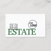 Modern White Green stilvoll, einfach, einfach und  Visitenkarte (Vorderseite)