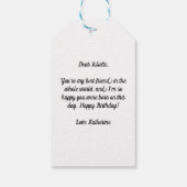 Modern White Heart Best Friend Friendship Foto Geschenkanhänger (Rückseite)