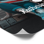 Modern White Heart Best Friend Friendship Foto Poster (Ecke)