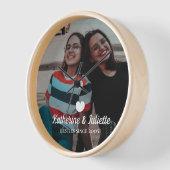 Modern White Heart Best Friend Friendship Foto Uhr (Winkel)