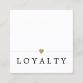 Modern White Imitate Goldenes Herz Lines Schöne Lo Treuekarte (Vorderseite)