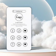 Modern White Instagram Inspirierte Treuekarte