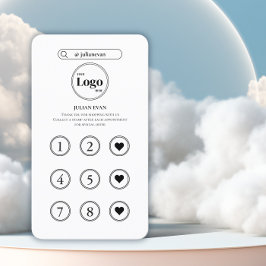 Modern White Instagram Inspirierte Treuekarte Visitenkarte