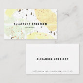 Modern White Ivory Brush Schlaganfall Business Car Visitenkarte (Vorne/Hinten)