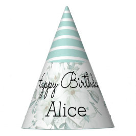 Modern White Magnolia Greenery Geburtstagsparty Ha Partyhütchen