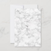 Modern White Marble Script| Einladung zur Hochzeit (Rückseite)