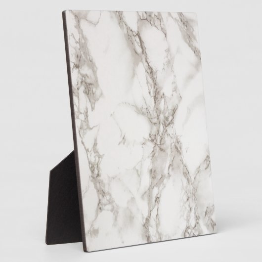 Modern White Marble Textur Fotoplatte (Seite)