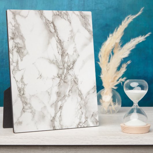 Modern White Marble Textur Fotoplatte (Seite)