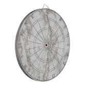 Modern White Marble Textur Muster Dartscheibe (Vorderseite Links)