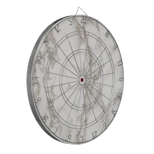 Modern White Marble Textur Muster Dartscheibe (Vorderseite Links)