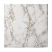Modern White Marble Textur Muster Fliese (Vorderseite)
