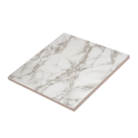 Modern White Marble Textur Muster Fliese (Seite)