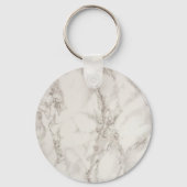 Modern White Marble Textur Schlüsselanhänger (Vorderseite)