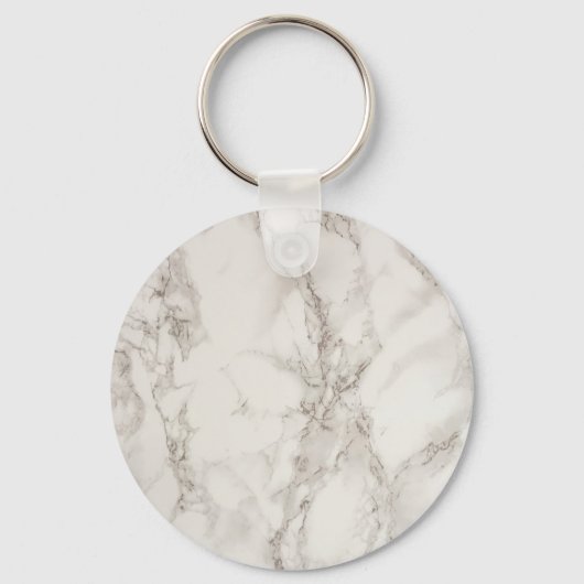 Modern White Marble Textur Schlüsselanhänger (Vorderseite)