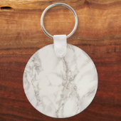 Modern White Marble Textur Schlüsselanhänger (Vorderseite)