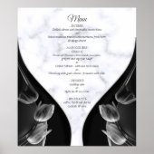 Modern White - Marbour Black Abstrakt Menu Poster (Vorne)