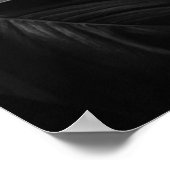 Modern White - Marmorschwarz Abstrakt Poster (Ecke)