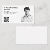 Modern White Minimalist Medical Doctor Horizontal Visitenkarte (Vorne/Hinten)
