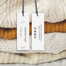 Modern White Minimalistisch Business Logo Preis-Ta