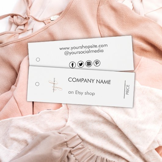 Modern White Minimalistisch Business Logo Preis-Ta